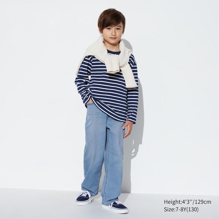 Blue Uniqlo Wide Leg Jeans | ARKNX-5984