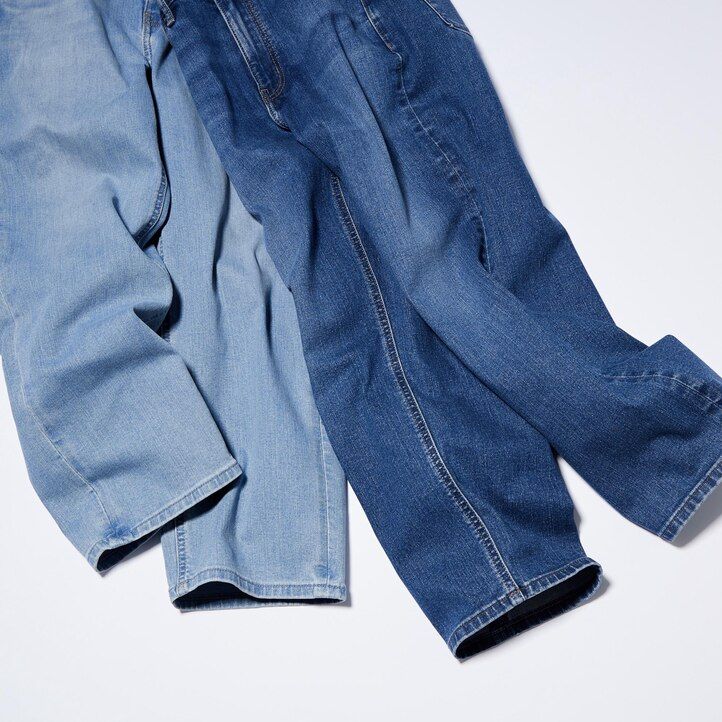 Blue Uniqlo Wide Leg Jeans | ARKNX-5984
