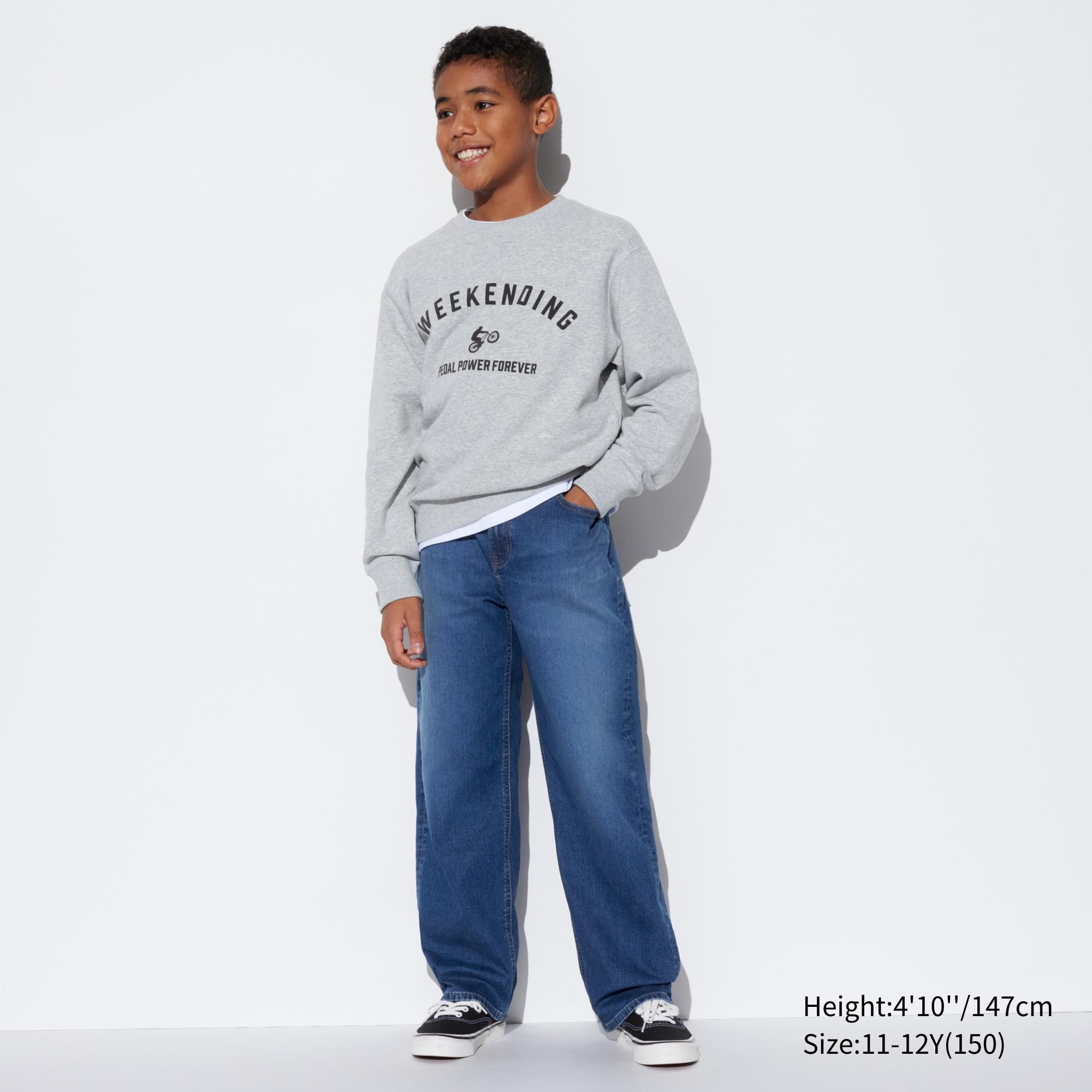 Blue Uniqlo Wide Leg Jeans | ARKNX-5984