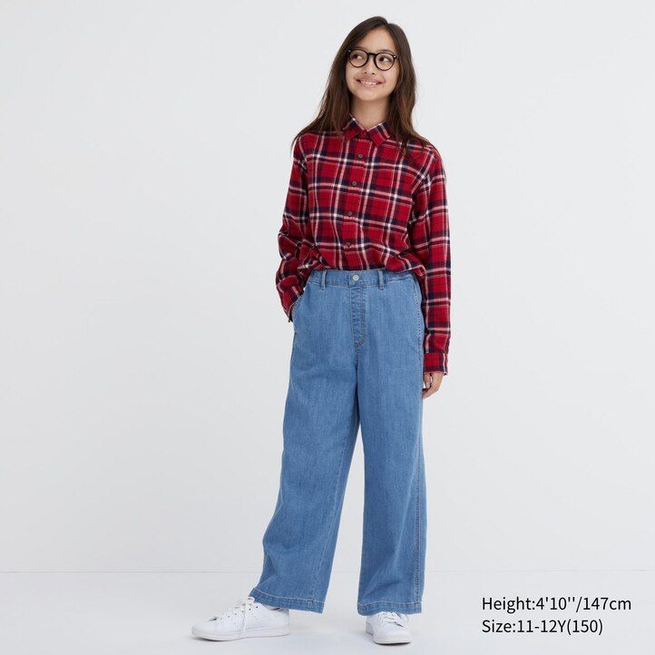 Blue Uniqlo Wide Straight Leg Jeans | KFMVB-0498