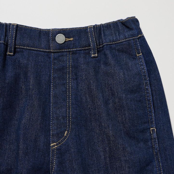 Blue Uniqlo Wide Straight Leg Jeans | KFMVB-0498