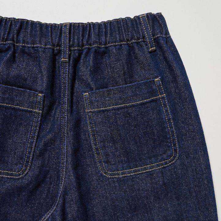 Blue Uniqlo Wide Straight Leg Jeans | KFMVB-0498