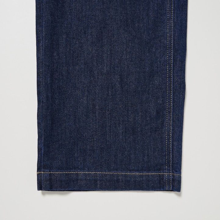Blue Uniqlo Wide Straight Leg Jeans | KFMVB-0498