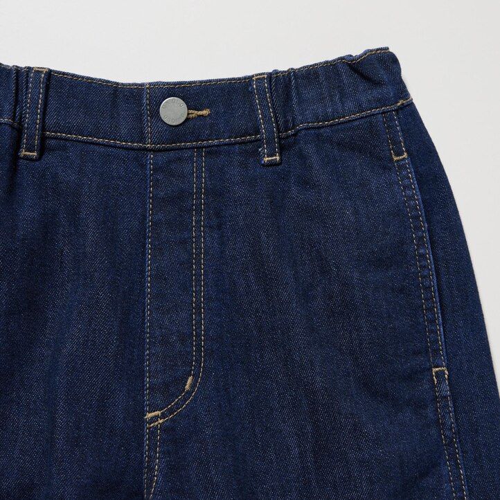 Blue Uniqlo Wide Straight Leg Jeans | VZLXB-0658