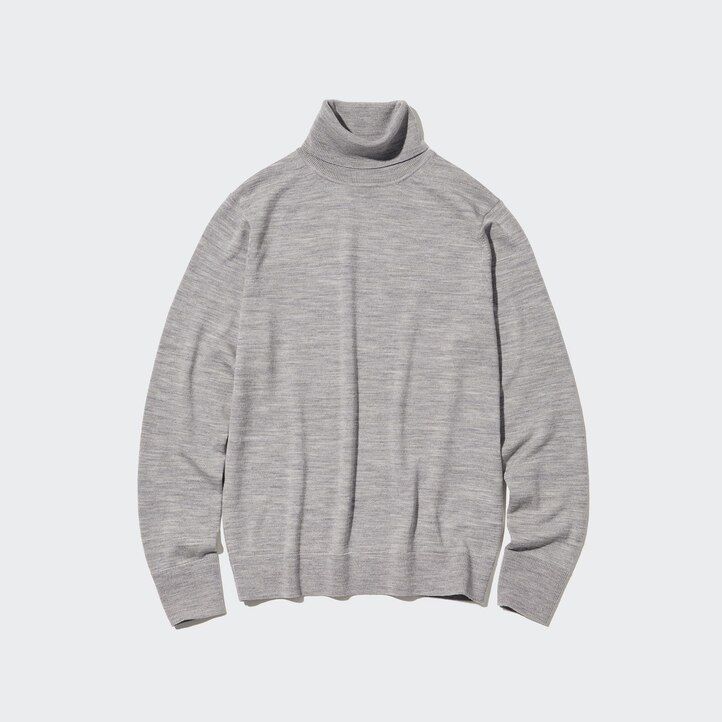 Brown Uniqlo 100pct Extra Fine Merino Turtleneck Jumper | XBTNO-0416