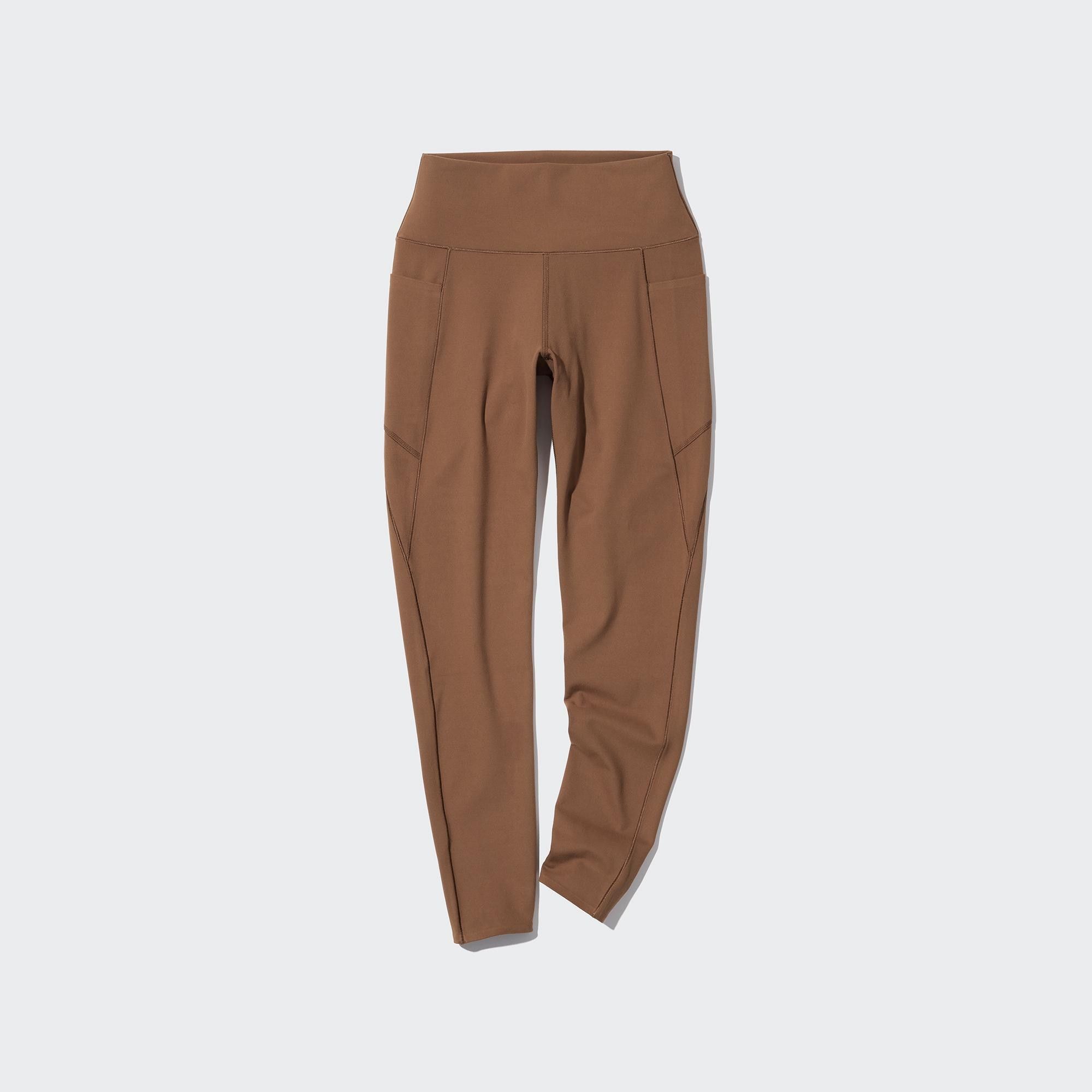 Brown Uniqlo Airism Uv Protection Soft Leggings With Pockets | RSTAX-5821
