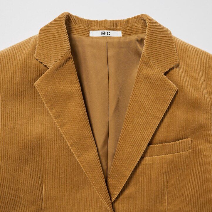 Brown Uniqlo Corduroy Blazer Jacket | STDYL-2195