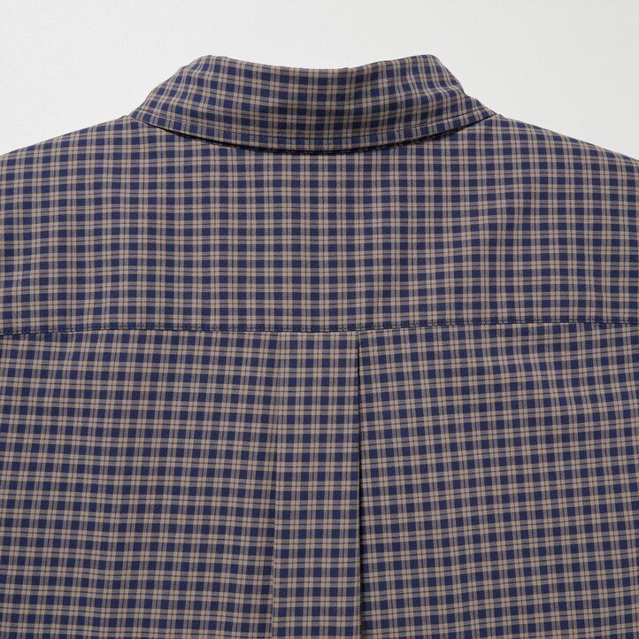 Brown Uniqlo Extra Fine Cotton Broadcloth Regular Fit Checked Shirt Button Down Collar | PZGMU-0364