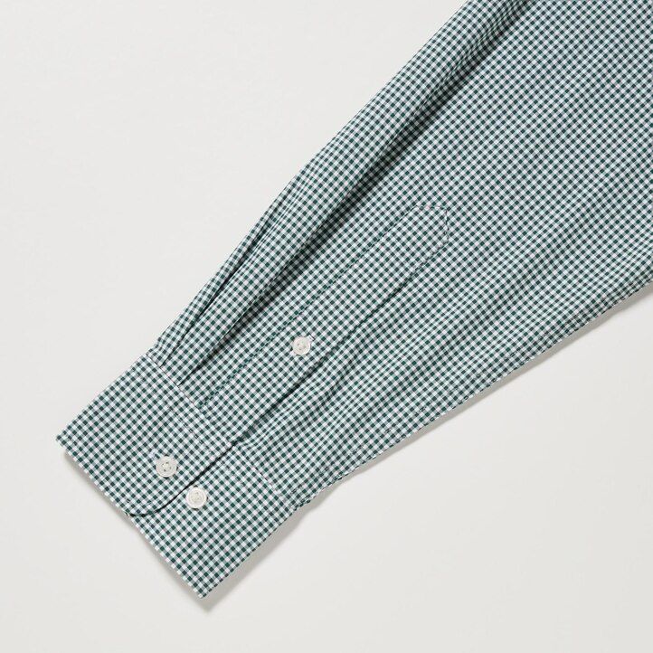 Brown Uniqlo Extra Fine Cotton Broadcloth Regular Fit Checked Shirt Button Down Collar | WPLYU-6783