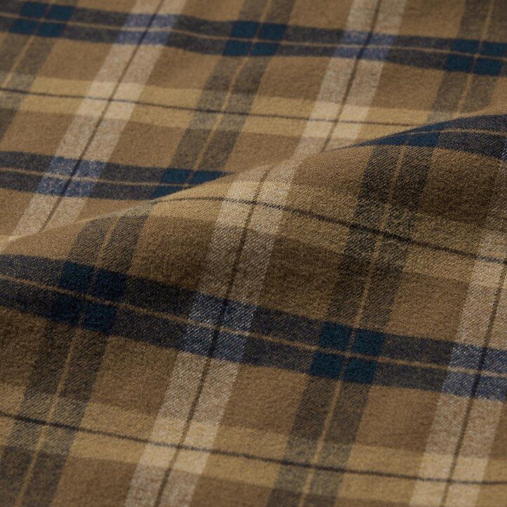 Brown Uniqlo Flannel Easy Patterned Ankle Length Trousers | URXFW-6319