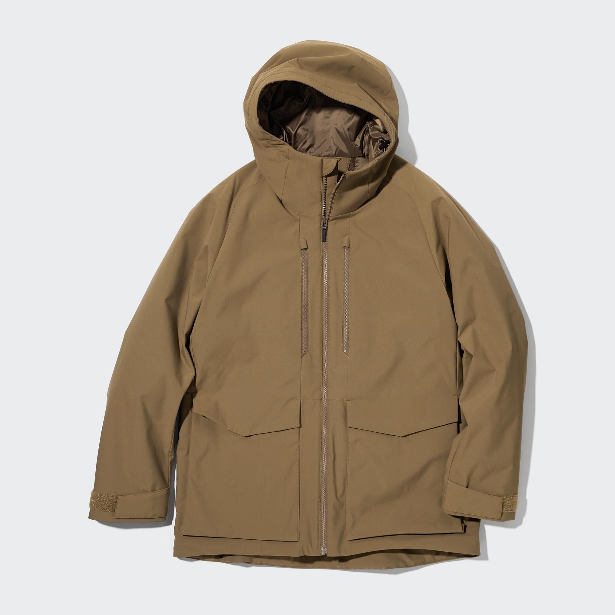Brown Uniqlo Hybrid Down 3d Cut Parka | ZWRVE-7854
