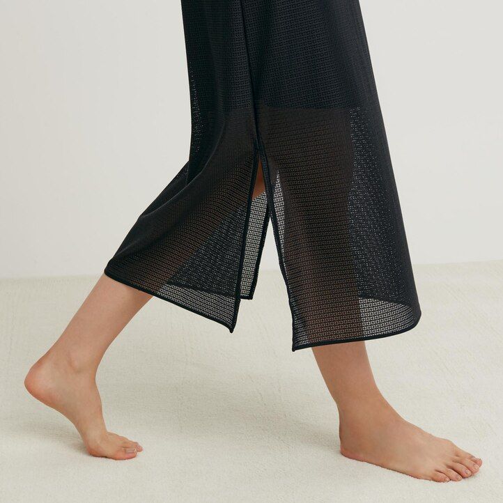 Brown Uniqlo Mesh Sleeveless Maxi Dress | YGPBH-7195