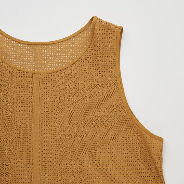 Brown Uniqlo Mesh Sleeveless Maxi Dress | YGPBH-7195