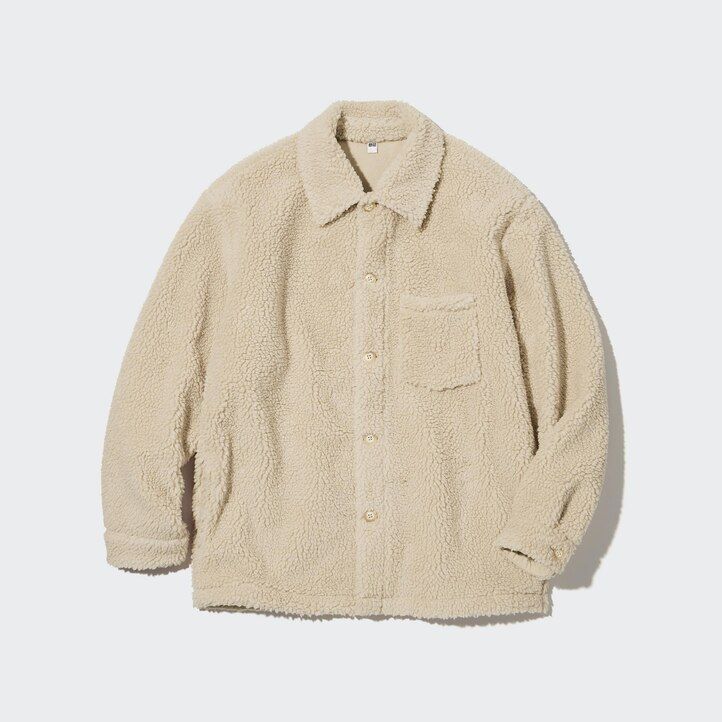 Brown Uniqlo Windproof Outer Fleece Shirt Jacket | VZCFH-9842