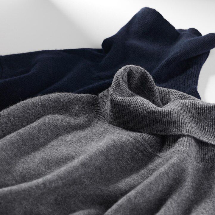 Burgundy Uniqlo 100pct Cashmere Turtleneck Jumper | BFYOJ-5918