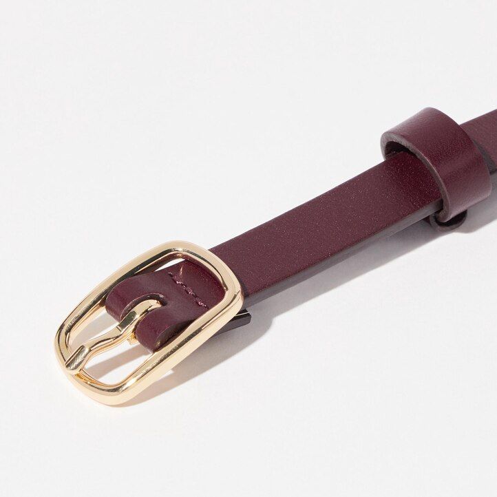 Burgundy Uniqlo Skinny Dress Belt | EPBWI-1894