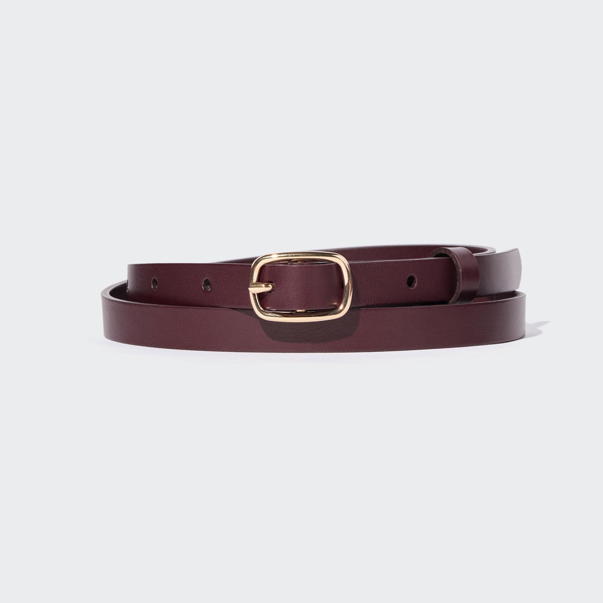 Burgundy Uniqlo Skinny Dress Belt | EPBWI-1894