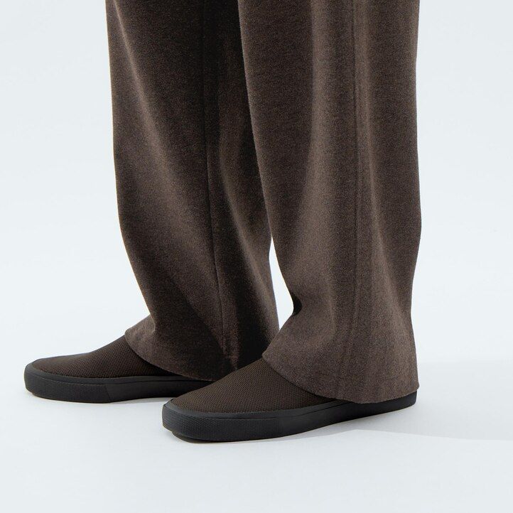 Dark Brown Uniqlo Brushed Jersey Trousers | JRNKQ-7946