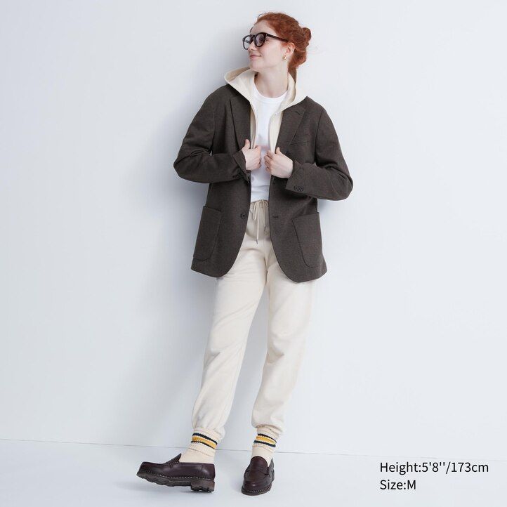 Dark Brown Uniqlo Comfort Patterned Blazer Jacket | HECIU-1437