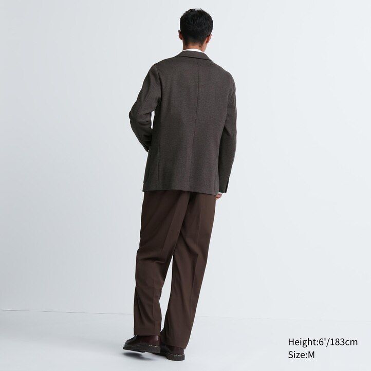 Dark Brown Uniqlo Comfort Patterned Blazer Jacket | HECIU-1437