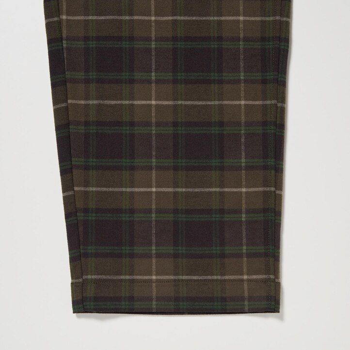 Dark Brown Uniqlo Flannel Easy Patterned Ankle Length Trousers | OQTDP-6708