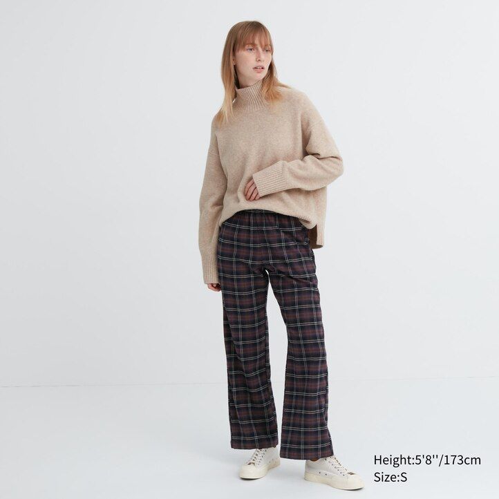 Dark Brown Uniqlo Flannel Trousers | EWKYA-6702