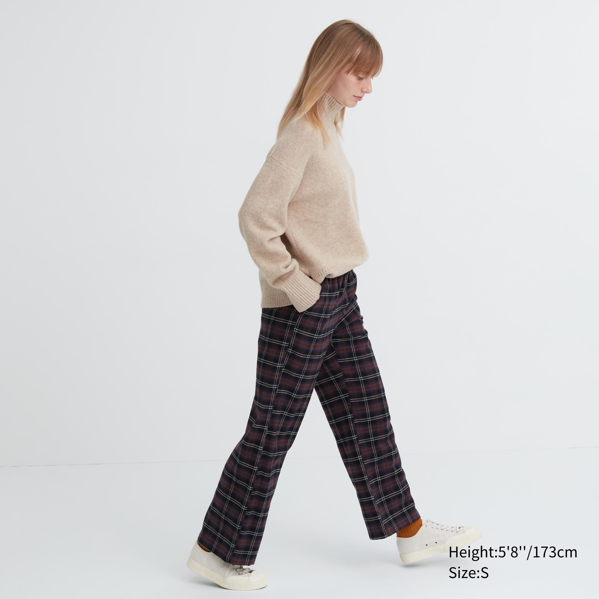 Dark Brown Uniqlo Flannel Trousers | EWKYA-6702