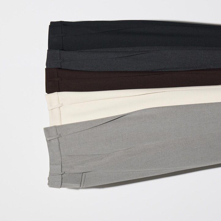 Dark Brown Uniqlo Heattech Pleated Trousers | DPYXA-2530