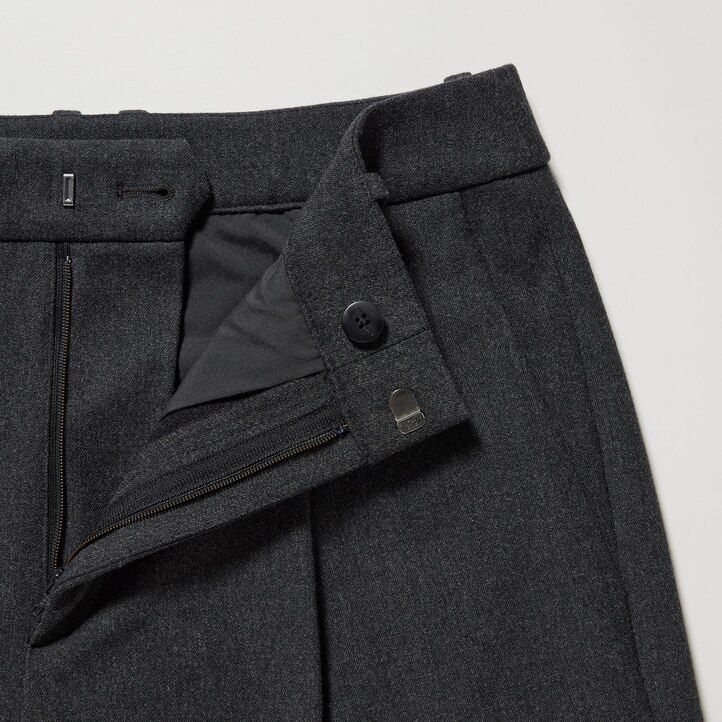 Dark Brown Uniqlo Heattech Pleated Trousers | DPYXA-2530