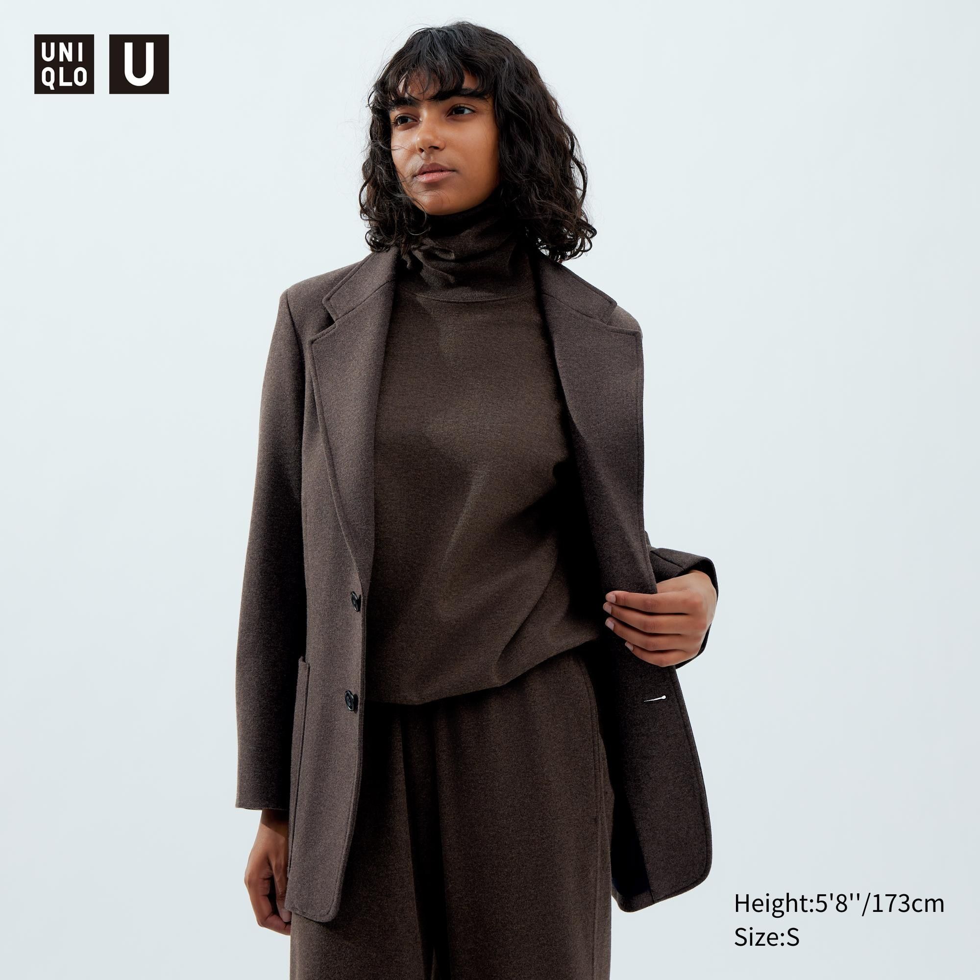 Dark Brown Uniqlo Jersey Tailored Jacket | DVRCP-6713