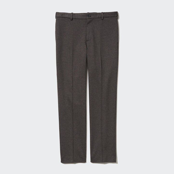 Dark Brown Uniqlo Smart Houndstooth Ankle Length Trousers Long | VTLEP-8154
