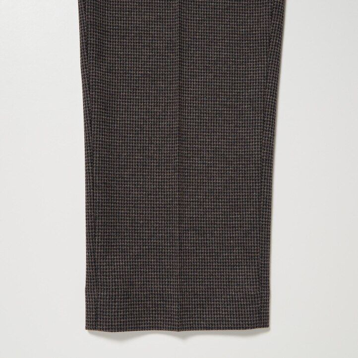 Dark Brown Uniqlo Smart Houndstooth Ankle Length Trousers Long | VTLEP-8154