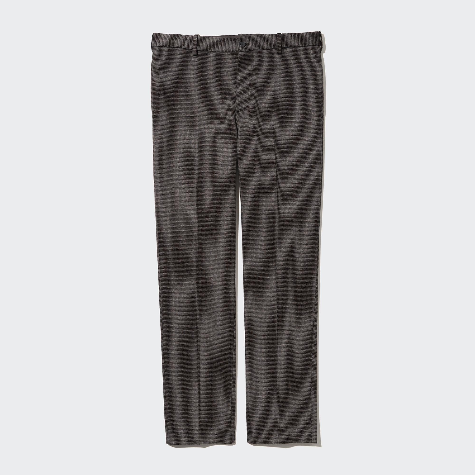 Dark Brown Uniqlo Smart Houndstooth Ankle Length Trousers Long | VTLEP-8154