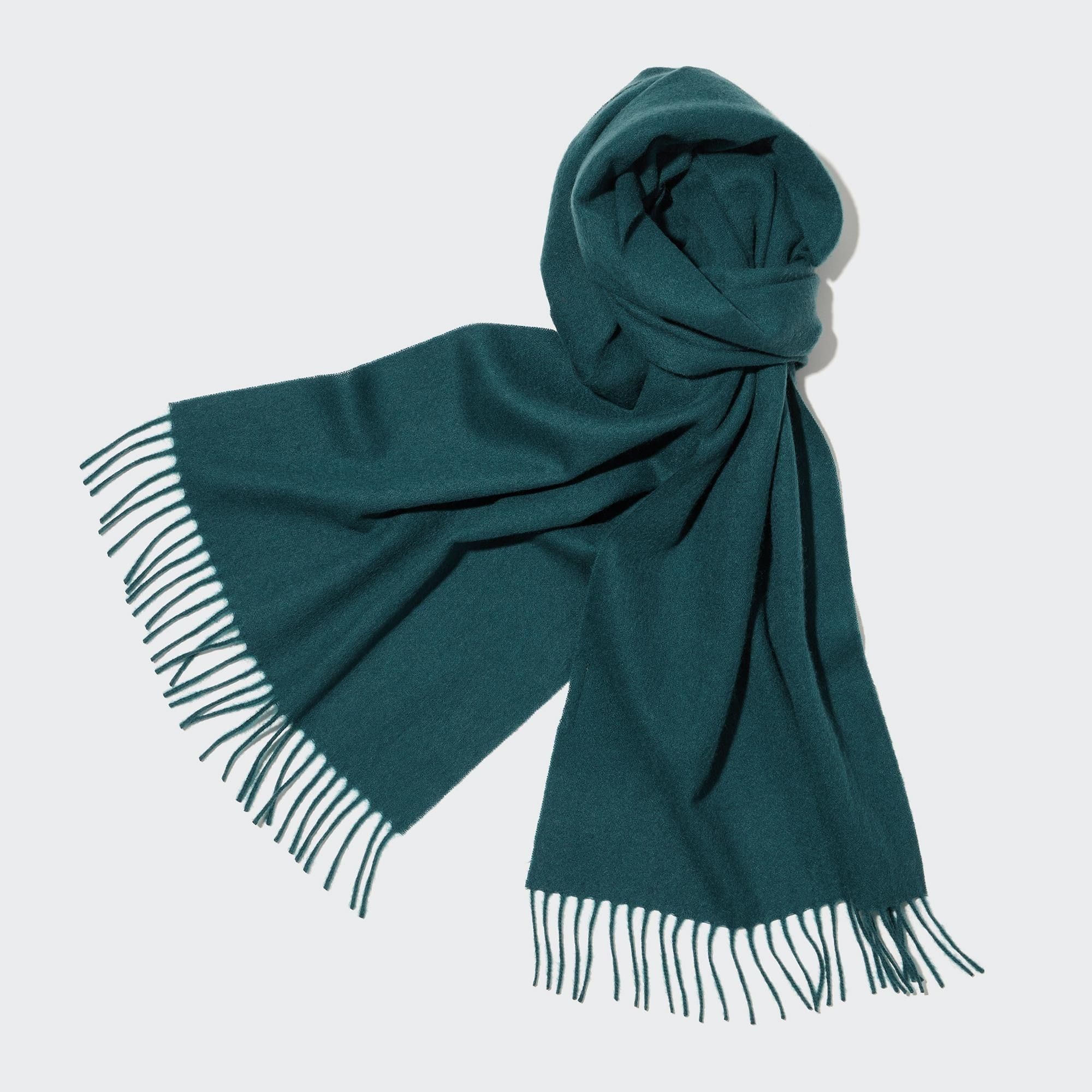 Dark Green Uniqlo 100pct Cashmere Scarf | COBZX-9513