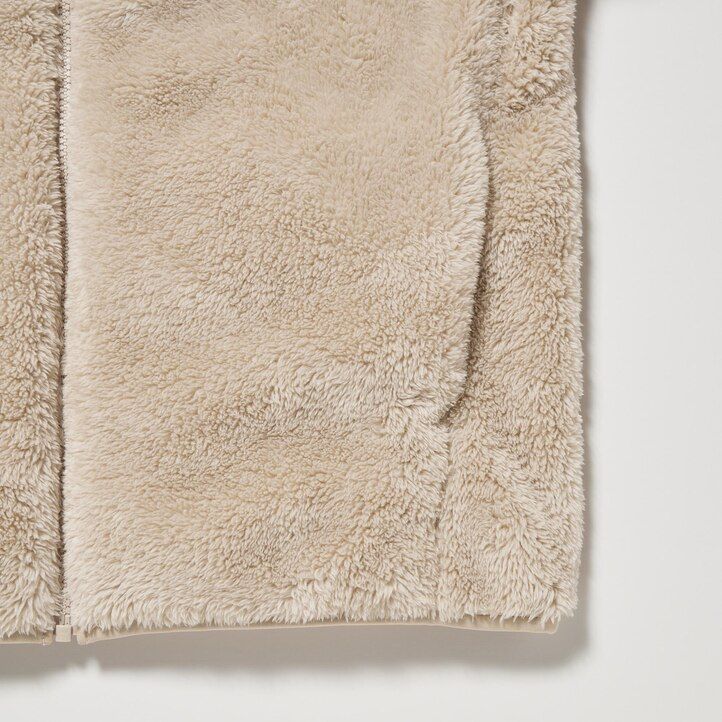 Dark Green Uniqlo Fluffy Fleece Zipped Jacket | UCJNG-1592
