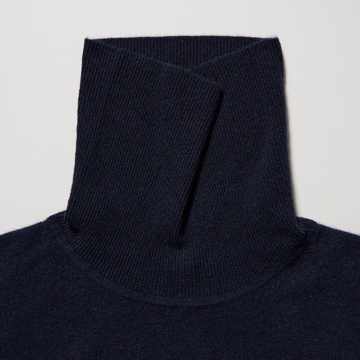 Dark Grey Uniqlo 100pct Cashmere Turtleneck Jumper | RHLPO-0513
