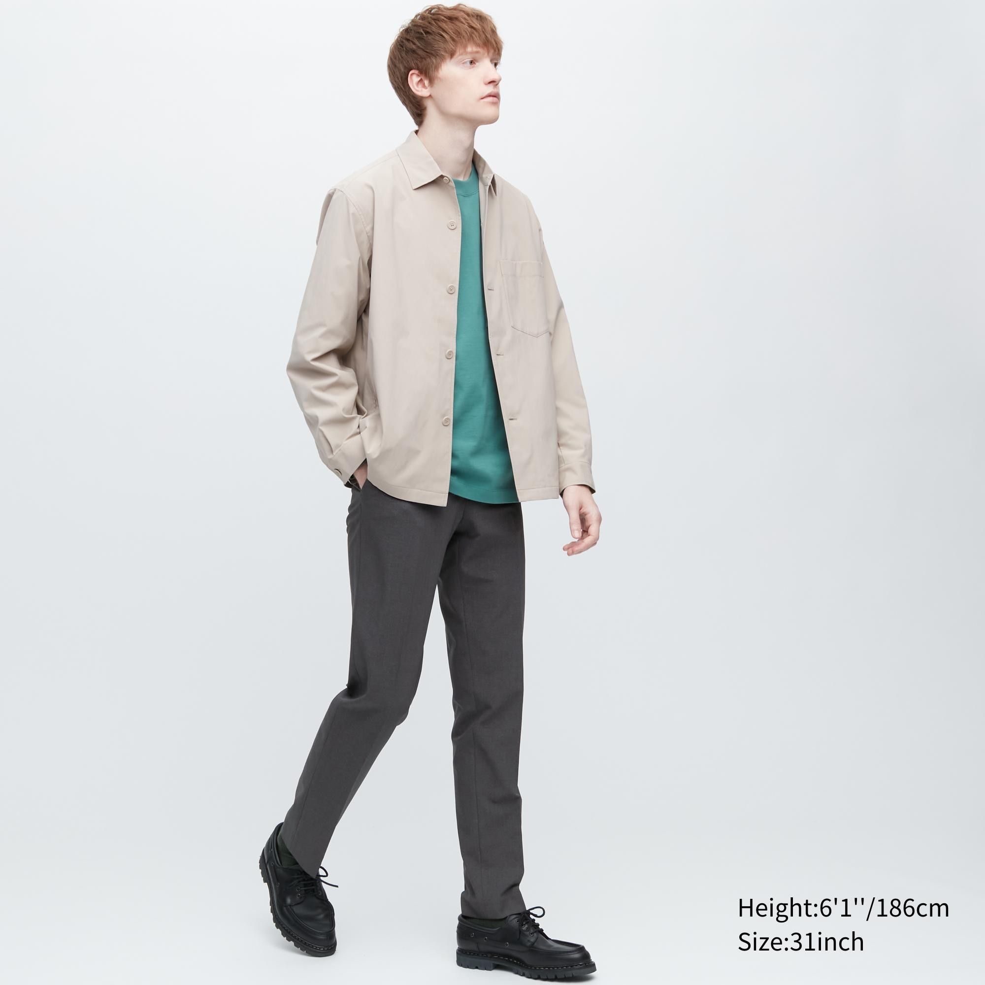 Dark Grey Uniqlo Airsense Ultra Light Wool Like Trousers | HRVYL-9081