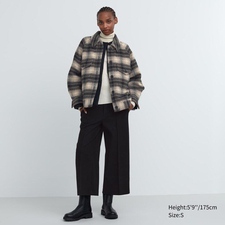 Dark Grey Uniqlo Brushed Jersey Cropped Fit Trousers | JTBKO-1934