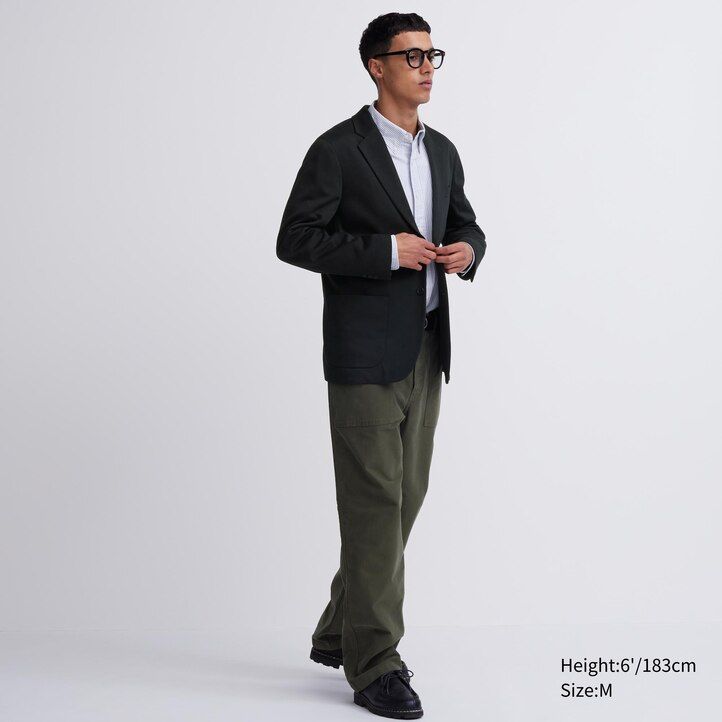 Dark Grey Uniqlo Comfort Blazer Jacket | YAVEZ-0426