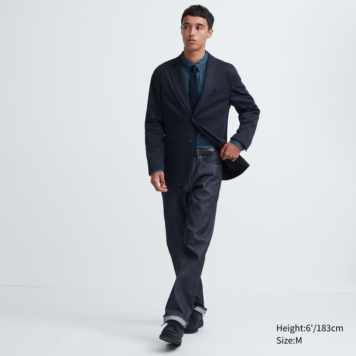 Dark Grey Uniqlo Comfort Blazer Jacket | YAVEZ-0426