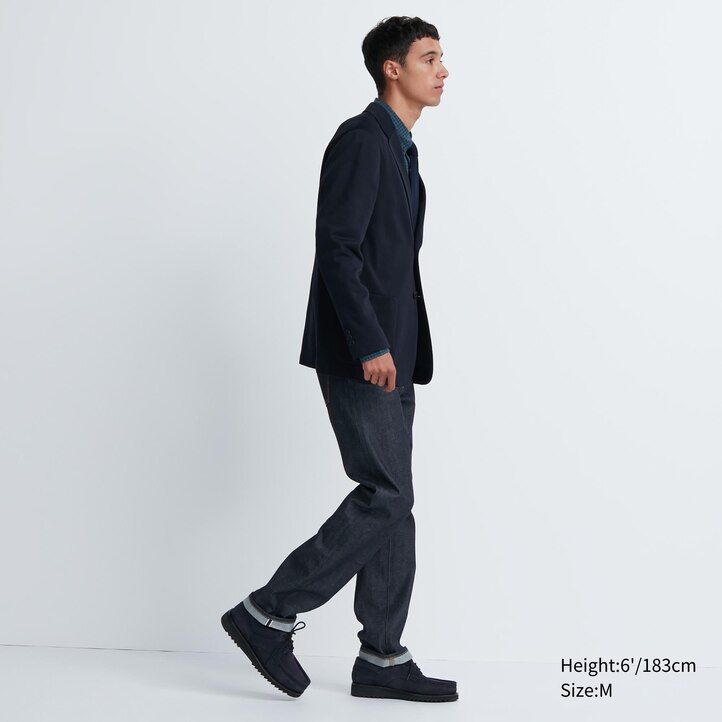 Dark Grey Uniqlo Comfort Blazer Jacket | YAVEZ-0426