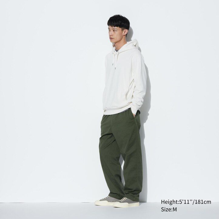 Dark Grey Uniqlo Cotton Relaxed Fit Ankle Length Trousers | GTAFS-2563