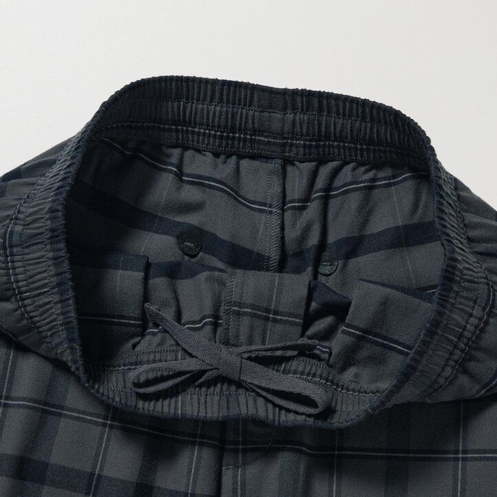 Dark Grey Uniqlo Flannel Easy Patterned Ankle Length Trousers | BHKGI-8930