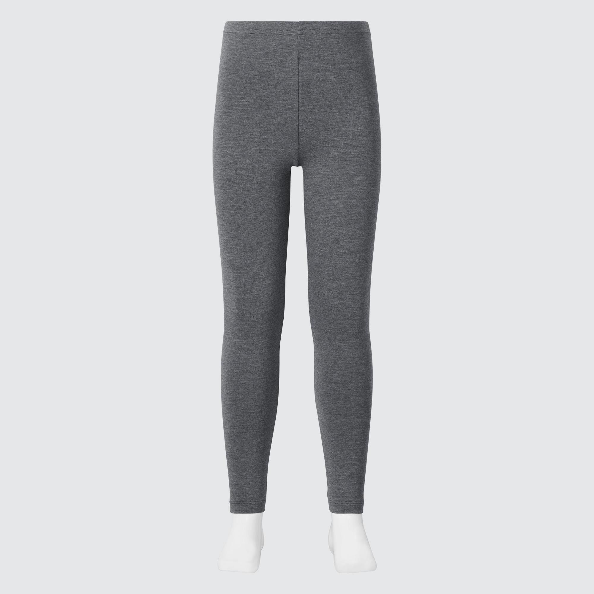 Dark Grey Uniqlo Heattech Cotton Extra Warm Thermal Leggings | SJTIW-5410