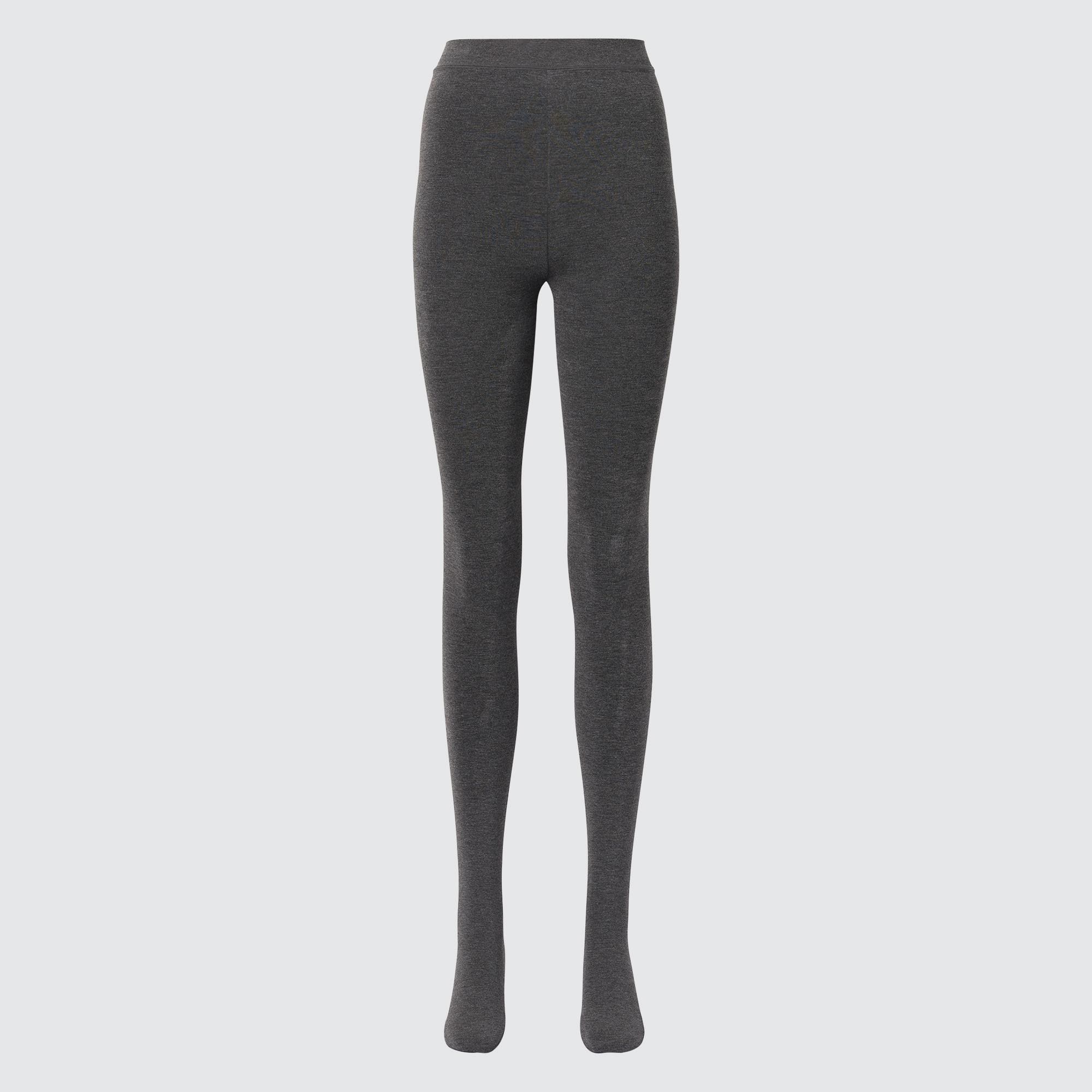 Dark Grey Uniqlo Heattech Extra Warm Pile Lined Thermal Tights | YZXHM-1652