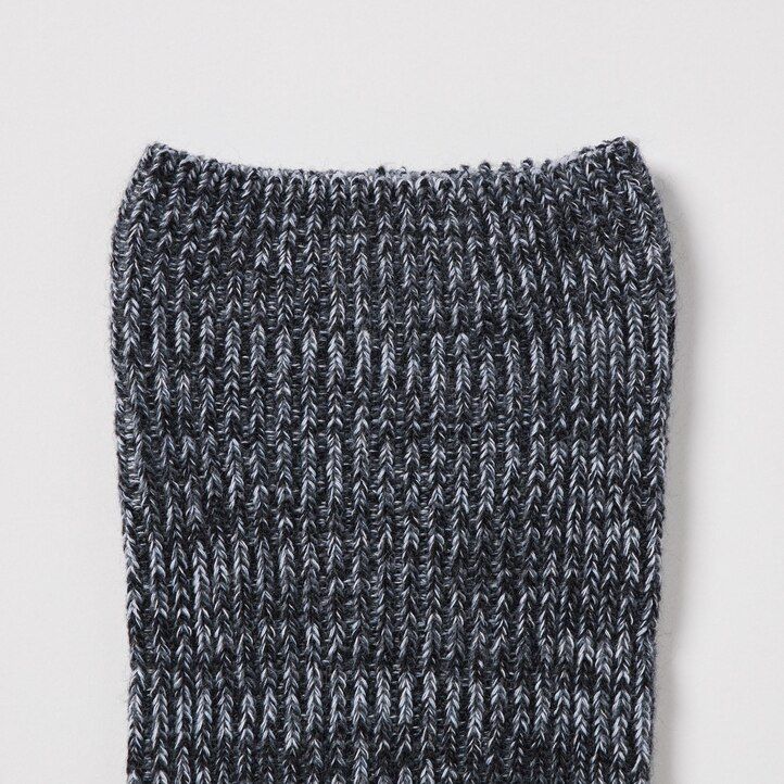 Dark Grey Uniqlo Heattech Slub Yarn Thermal Socks | KEOXM-9301