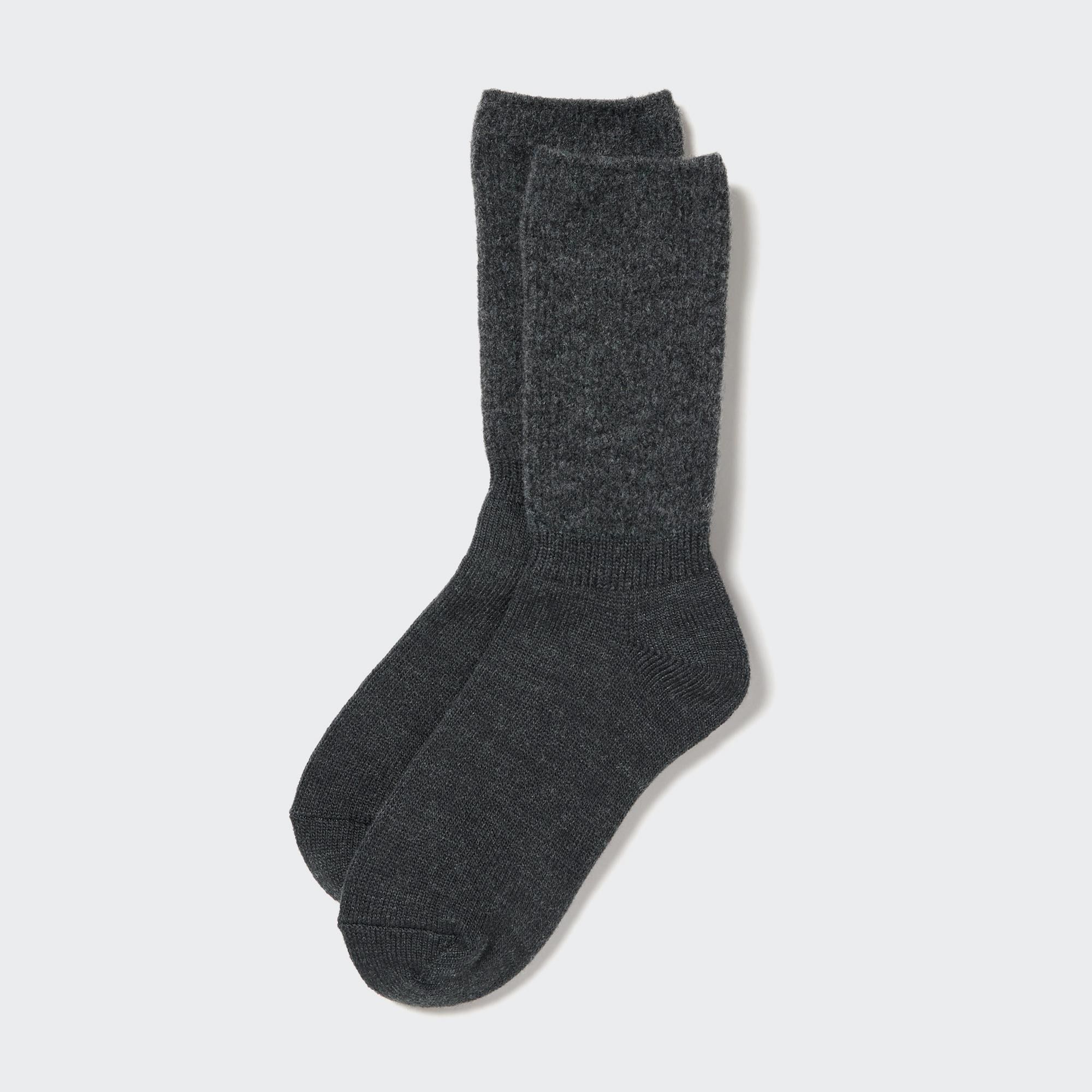 Dark Grey Uniqlo Heattech Souffle Yarn Thermal Socks | UWZKC-2310