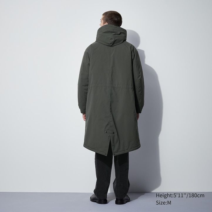 Dark Grey Uniqlo Heattech Warm Padded Coat | KCZGV-6812