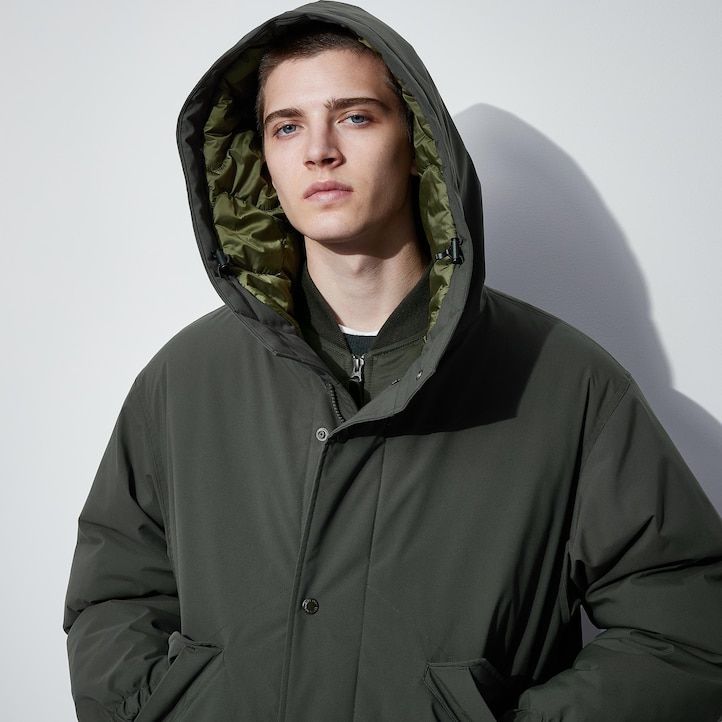 Dark Grey Uniqlo Heattech Warm Padded Coat | KCZGV-6812