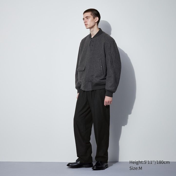 Dark Grey Uniqlo Heattech Warm Padded Short Blouson Jacket | SIOUW-2647